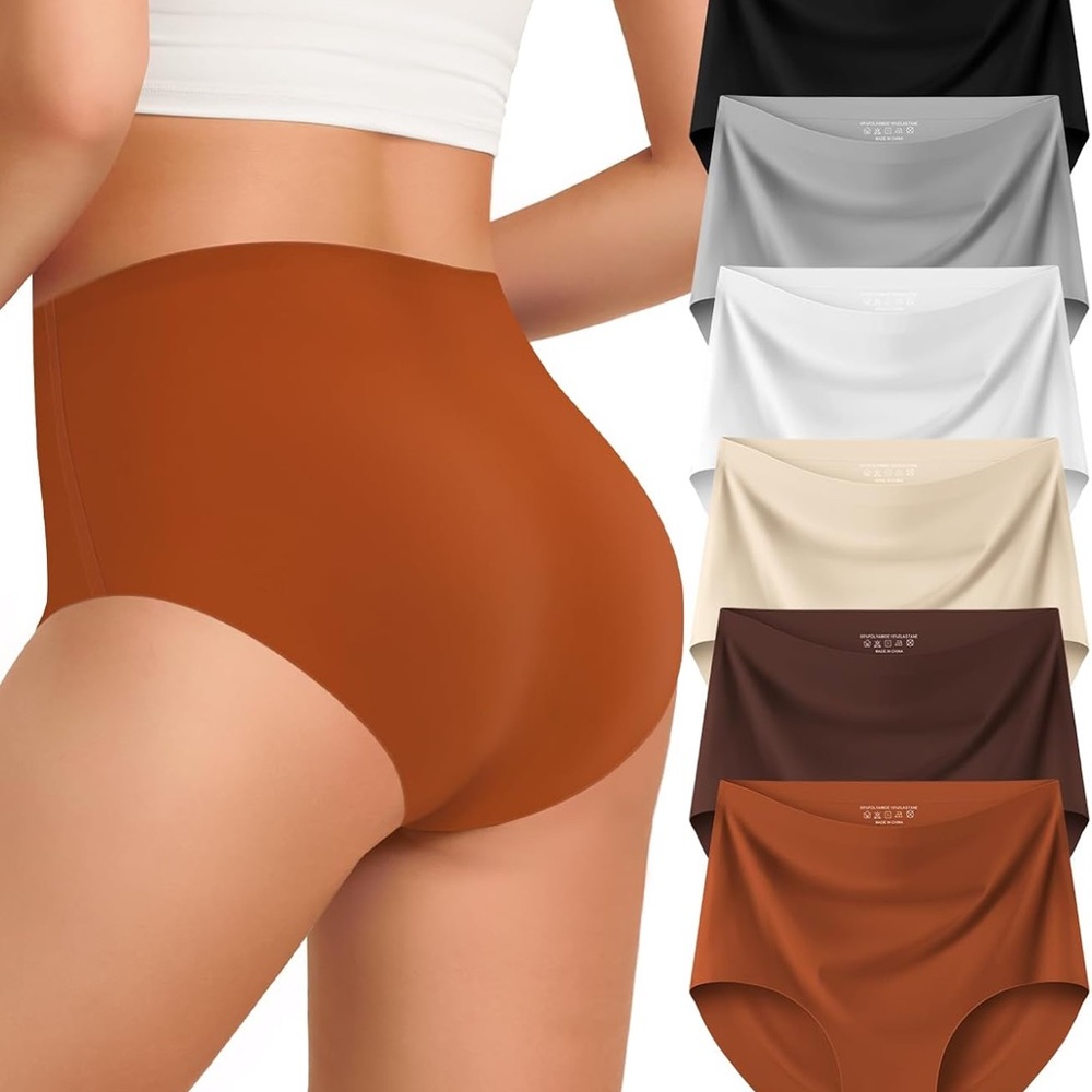 Womens Underwear Seamless Full Coverage Breathable Briefs No Show Medium M